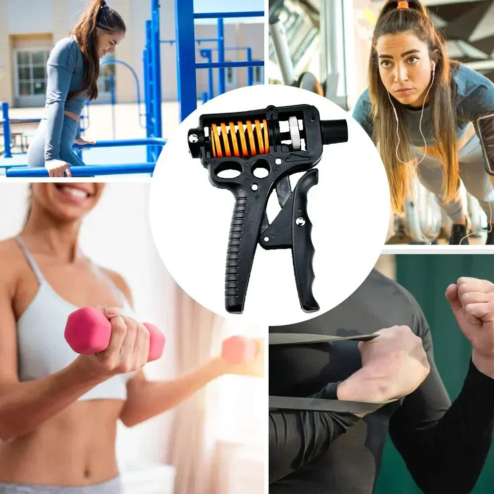 Adjustable 5-165kg Heavy Hand Grip Strengthener - Finger Expander for Arm, Wrist, and Forearm Training