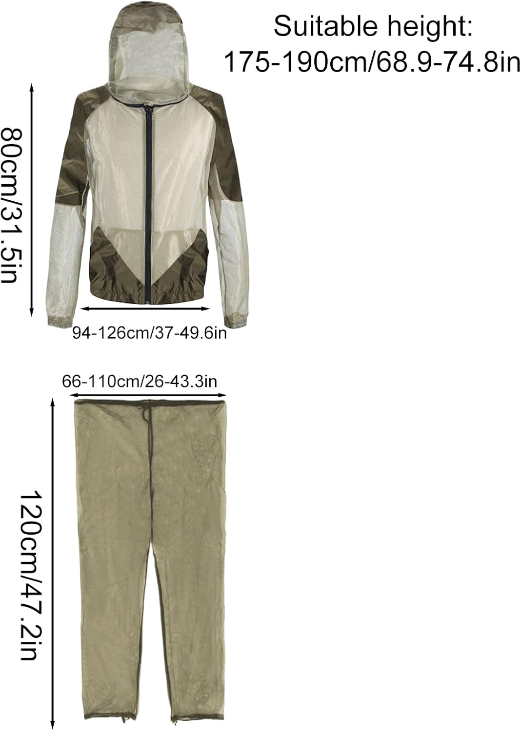 Anti-Mosquito Hooded Suit - Lightweight Outdoor Protection