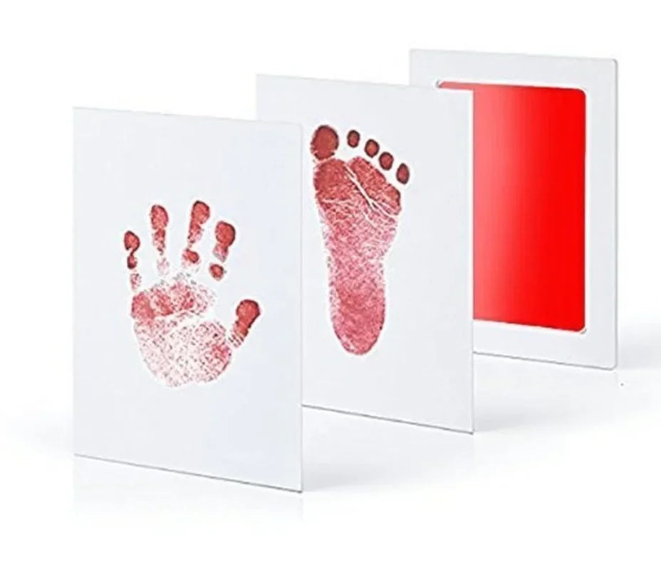 Baby Handprint & Footprint Inkless Ink Pad Kit for Newborn Keepsakes & Pet Prints