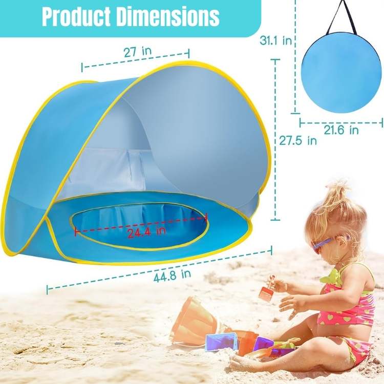 Baby Pop-Up Beach Tent with Built-in Pool