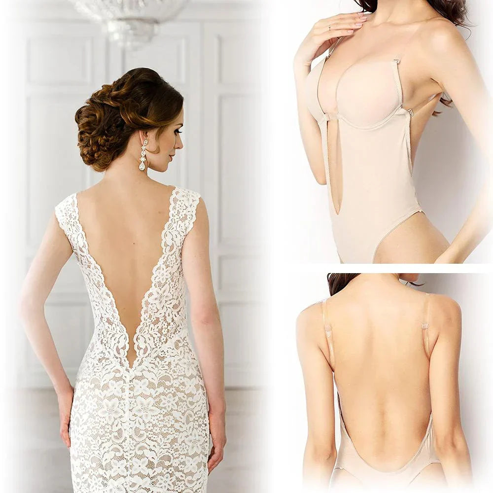 Backless Bodysuit Bra for Invisible Support