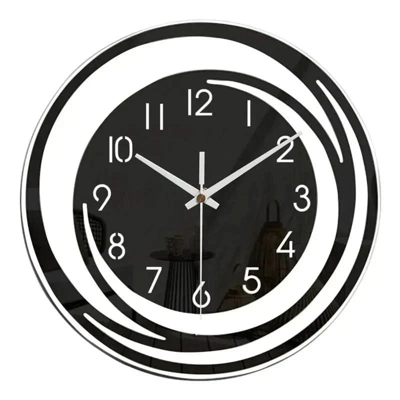 Black Acrylic Wall Clock – Modern Scandinavian Design