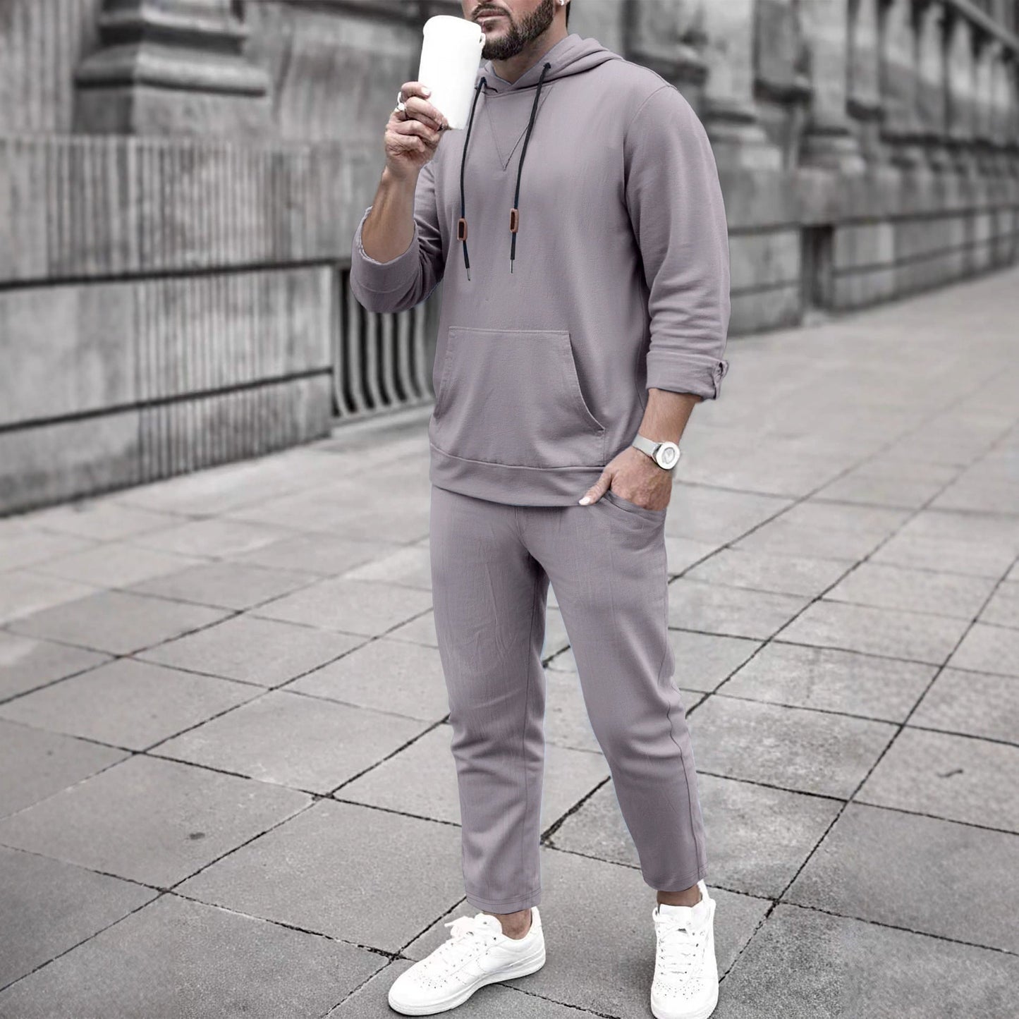 Casual Hoodie and Jogging Pants Set