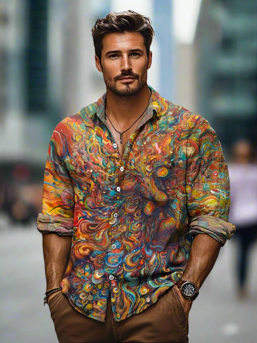 Colorful Men's Shirt - Ideal Summer Clothing