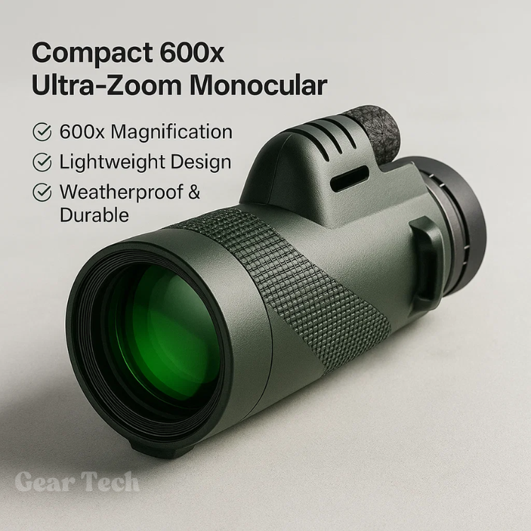 Compact 600x Ultra-Zoom Monocular Telescope | HD Lens, Lightweight & Perfect for Hiking, Birdwatching, and Sports Events