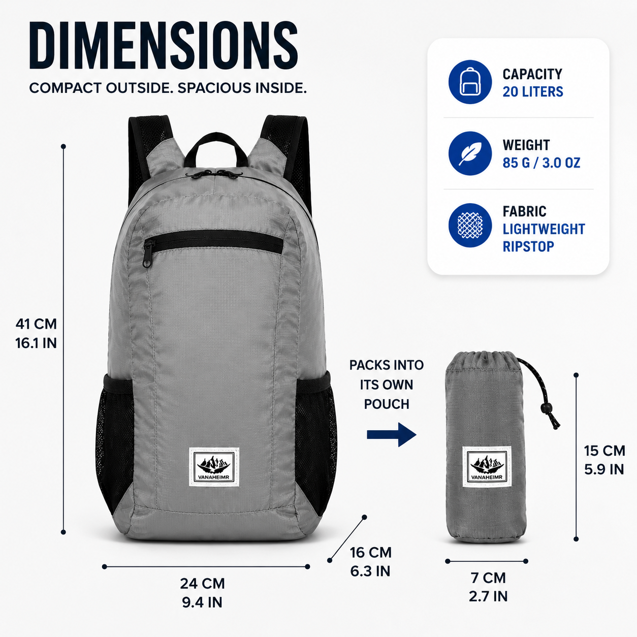 Compactrek Foldable 20L Outdoor Daypack