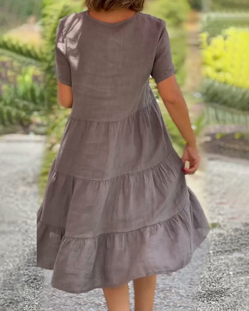 Dress with V-neck