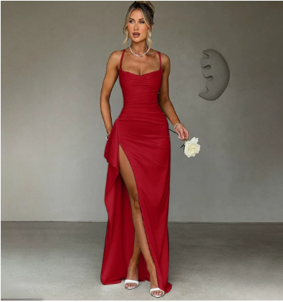 Elegant Maxi Dress with High Slit