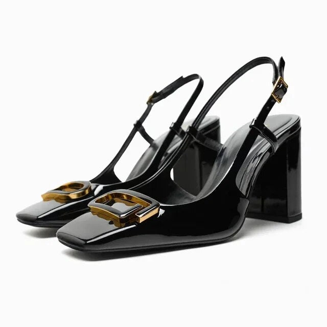 Elegant Women's Sling Back Shoes Modern Office High Heels