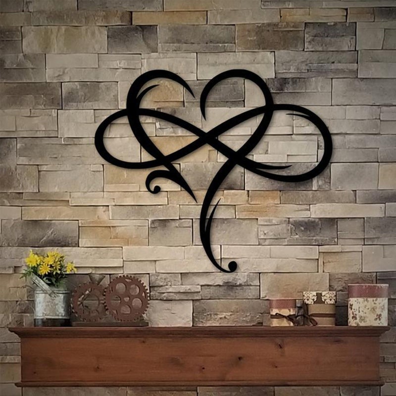 Eternal Love Wall Decor in Stainless Steel for Home
