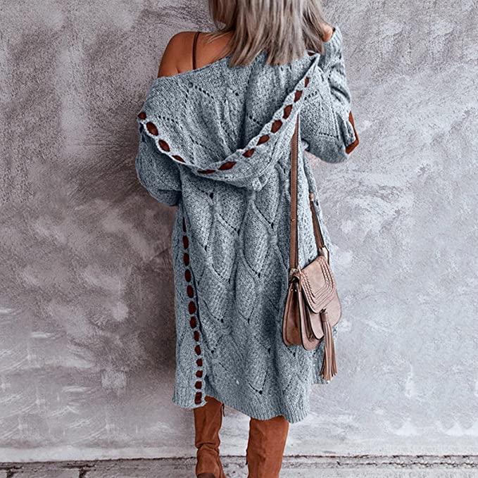 Evelyn | Stylish Long Cardigan - Comfy with Hood