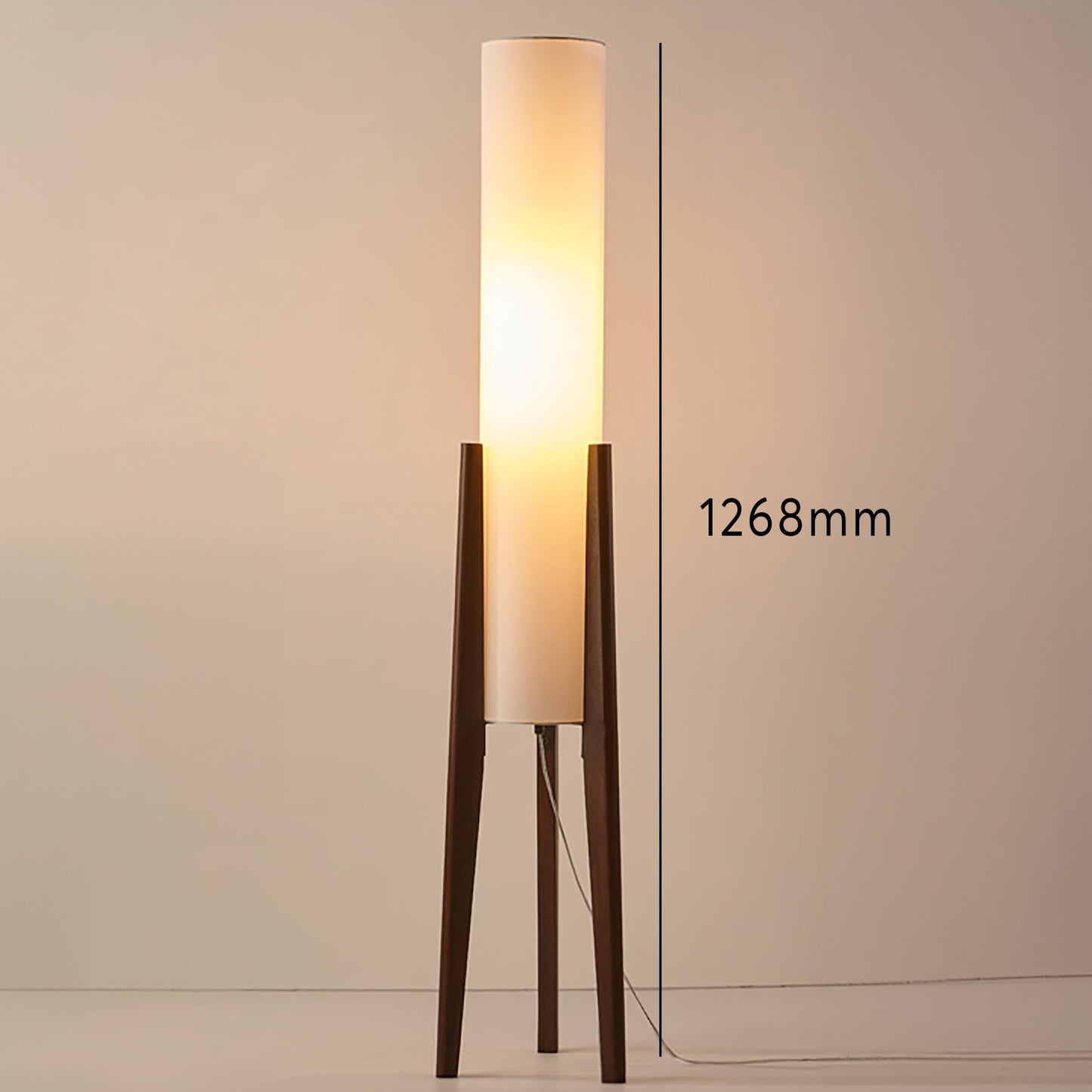 Floor Lamp Walnut Wood Scandinavian Style