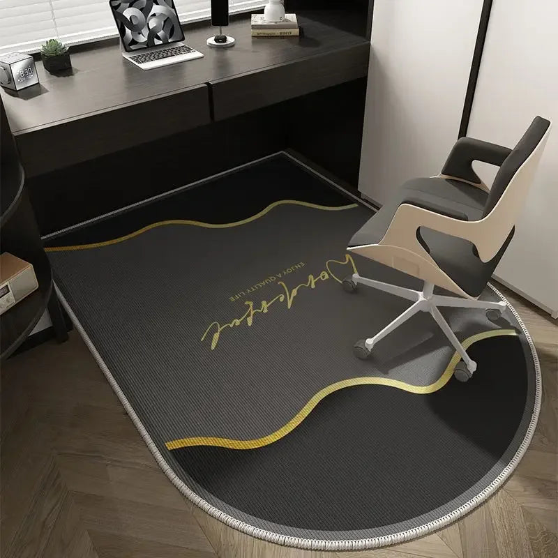 Geometric Office Chair Mat – Soft Washable Non-Slip Design