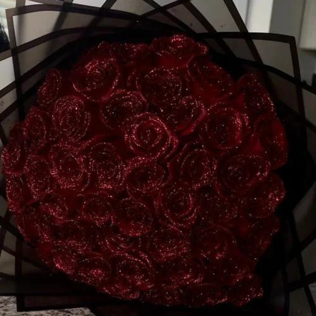 Glittering Rose Heads - Eternal Flowers - Luxury Decoration