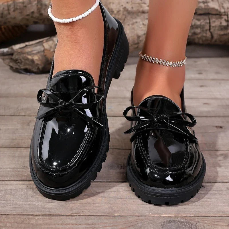 Glossy Penny Loafers