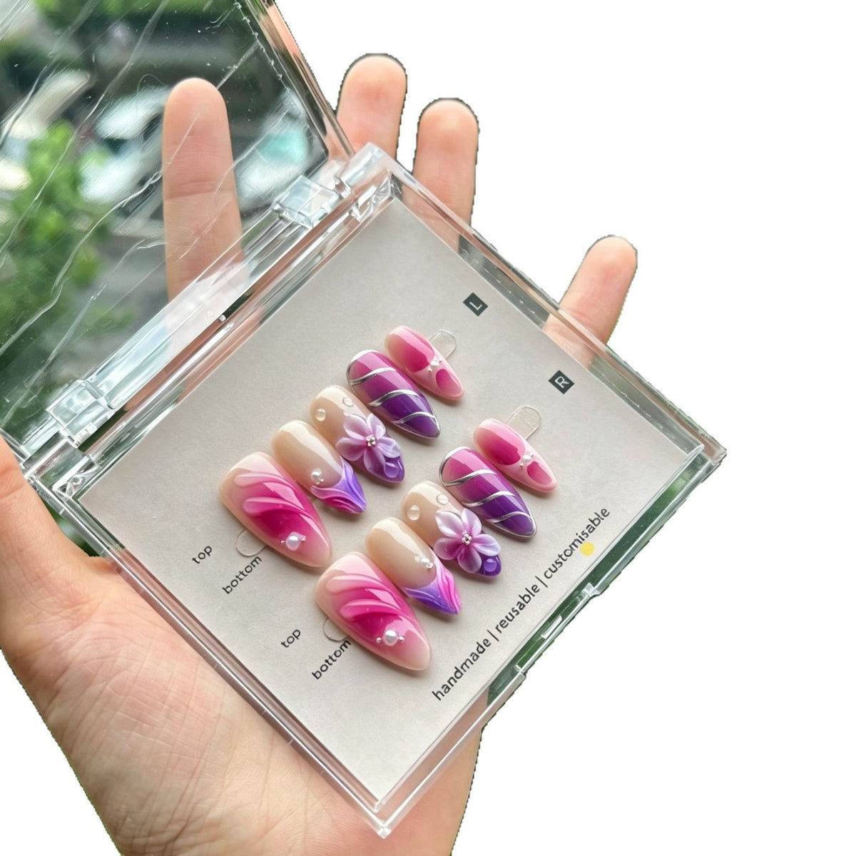 Handmade Customizable Press-On Nail Art Set