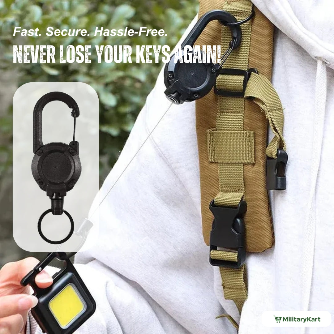 Heavy Duty Retractable Keychain for Keys & ID Badges