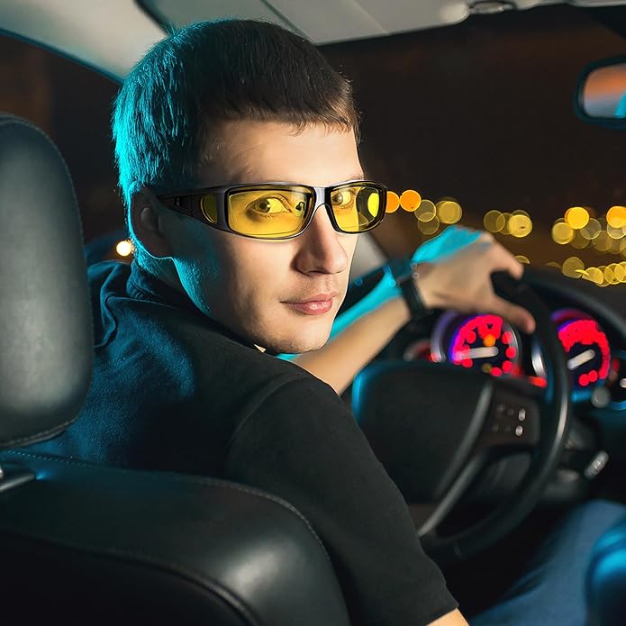 Jeremy Night Vision Polarised Driving Glasses – Anti-Glare Glasses for Safer Night Driving