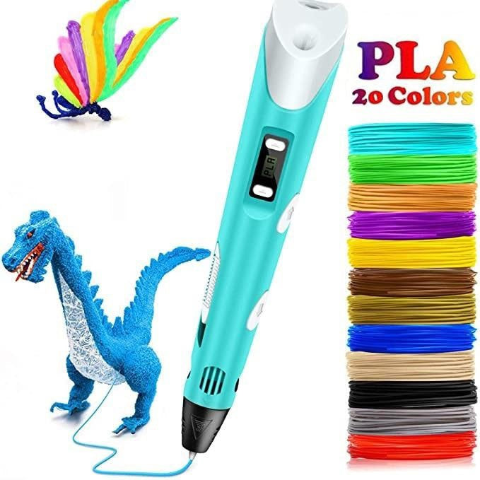 Kids 3D Printing Pen with 20 Colour Filaments and Easy Setup