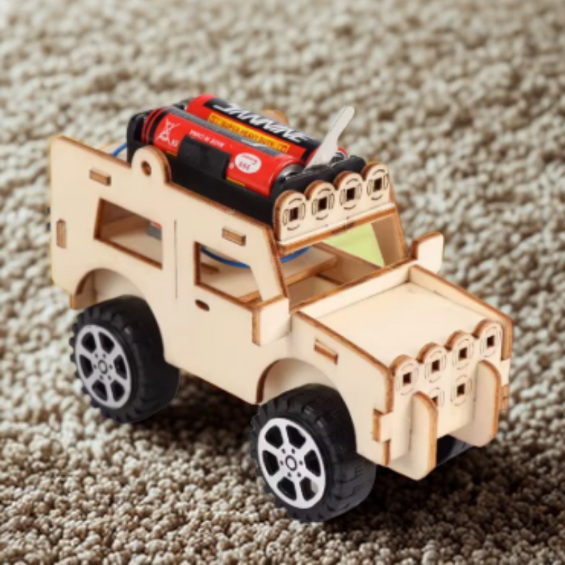 Kids DIY Electric Wooden Vehicle Building Kit