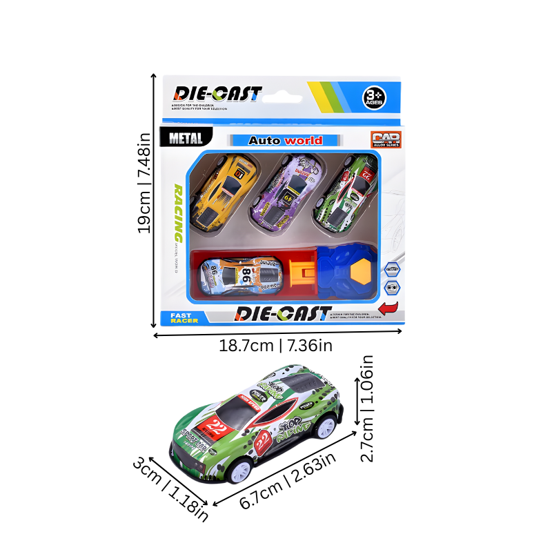 Kids' Mini Car Launcher Play Set