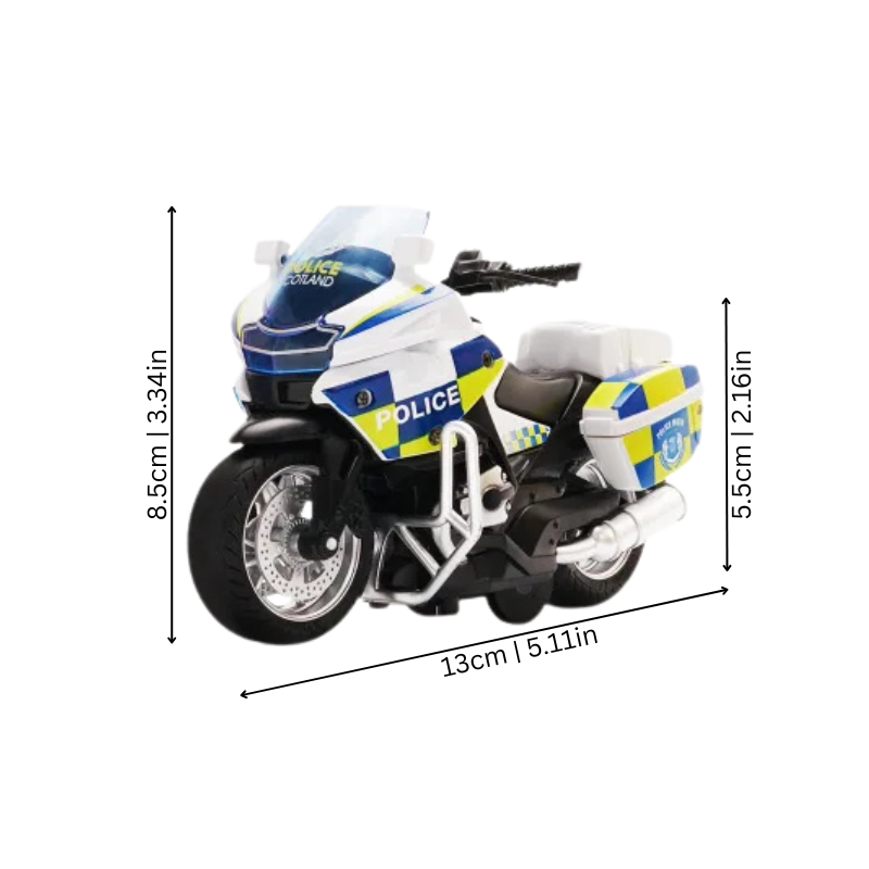Kids' Pull-Back Motorcycle Toy with Lights & Music