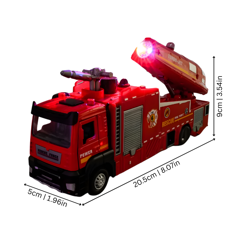 Kids' Realistic Fire Rescue Truck Toy with Lights & Sound