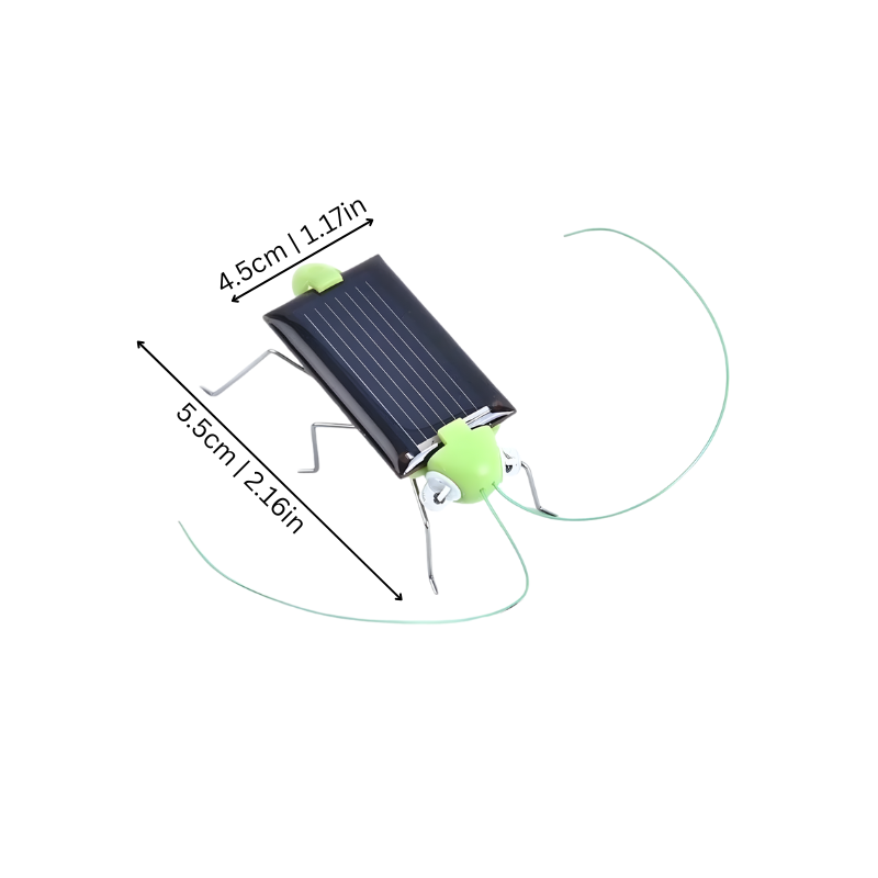 Kids' Solar Powered Hopping Grasshopper Toy