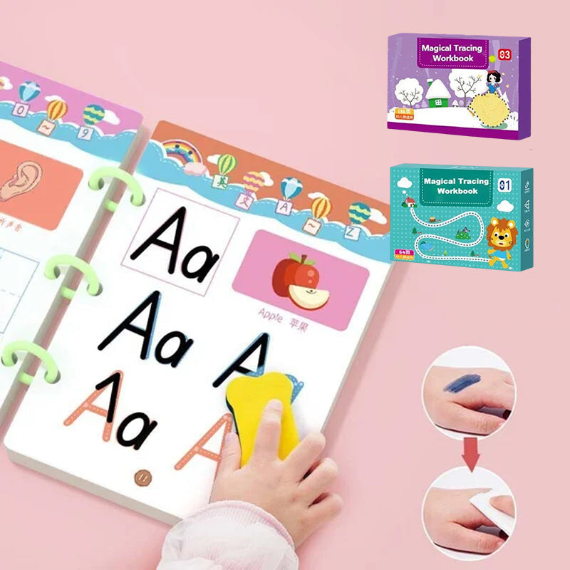 Kletshuts™ ActivityBook: Tracing and Drawing Educational Reusable Workbook