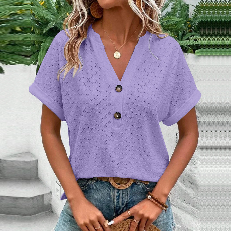 Ladies Blouse: Stylish & Comfortable with Button Closure