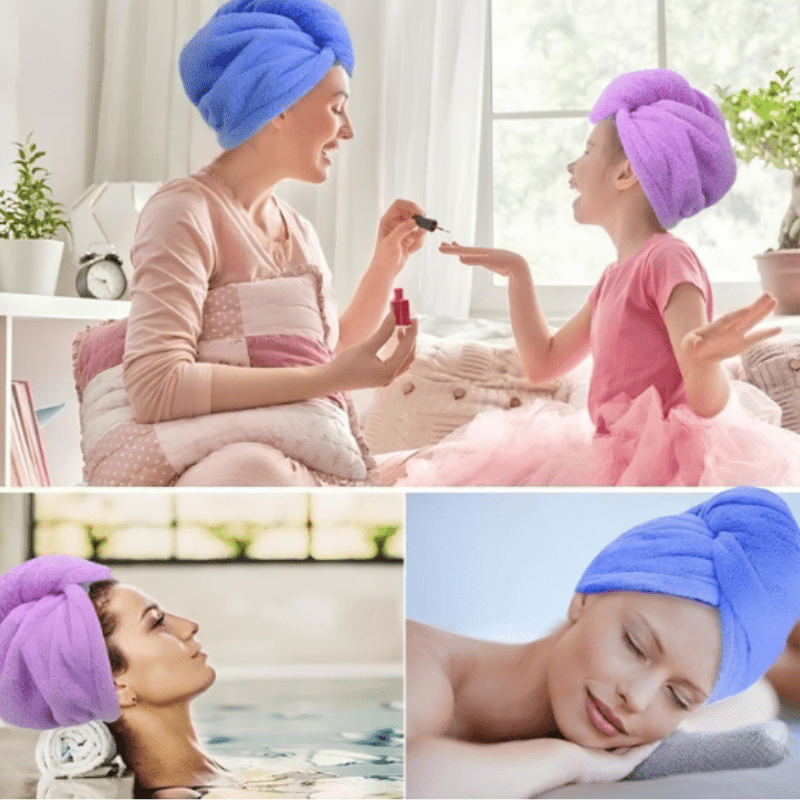 Magical Microfiber Hair Towel, Quick Drying, Comfortable Closure, Soft and Lightweight – Ideal for Daily Use