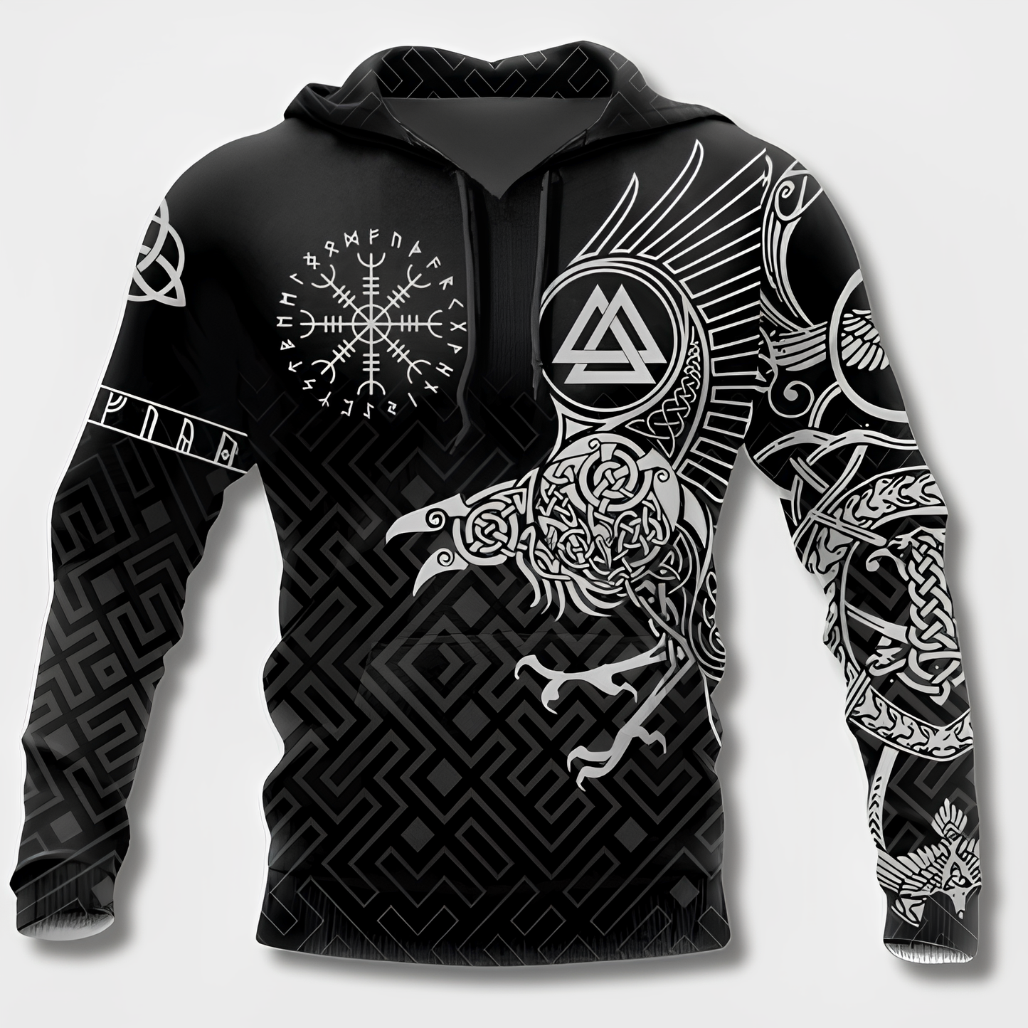 Men Hoodie Viking Design