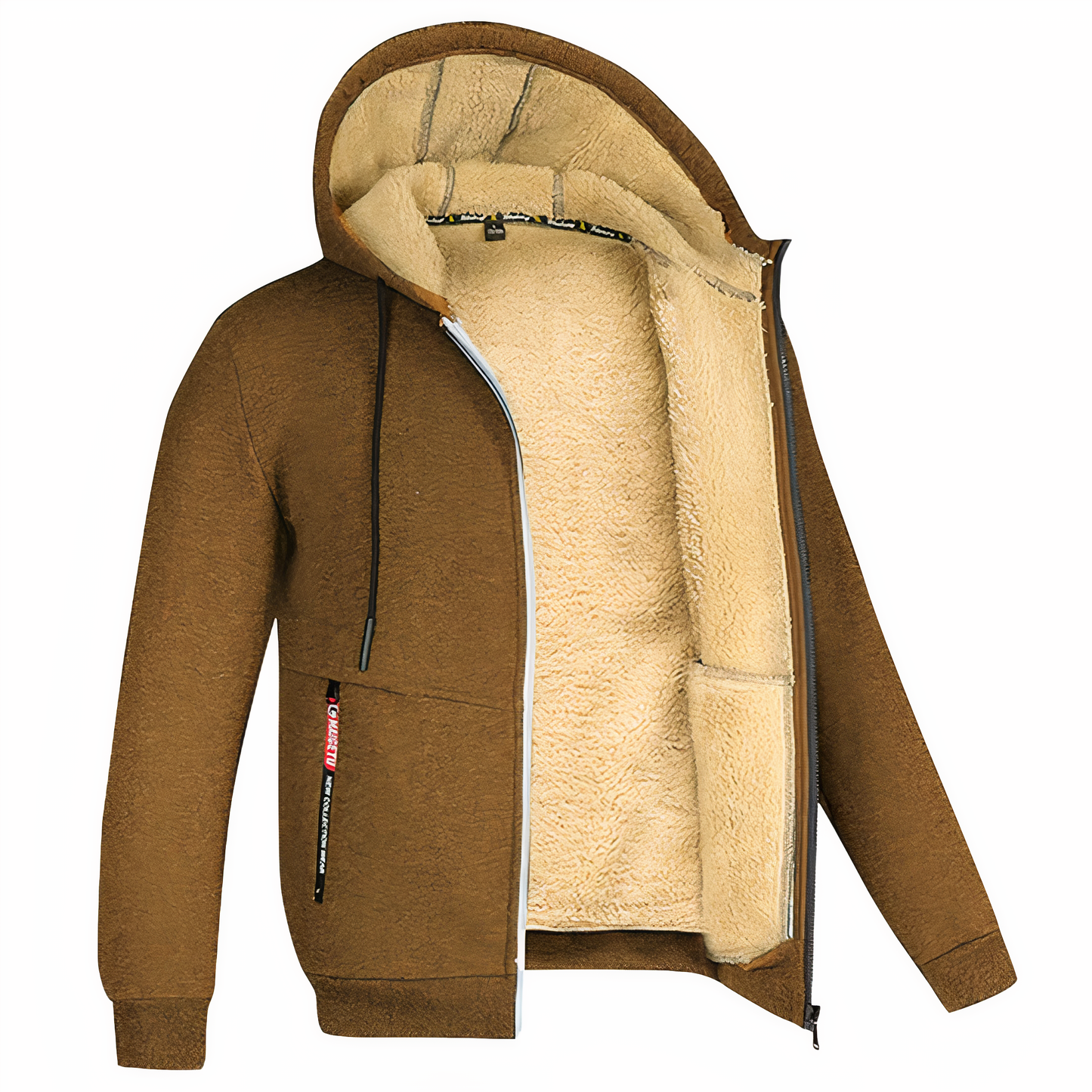 Men Lined Hoodie with Zipper