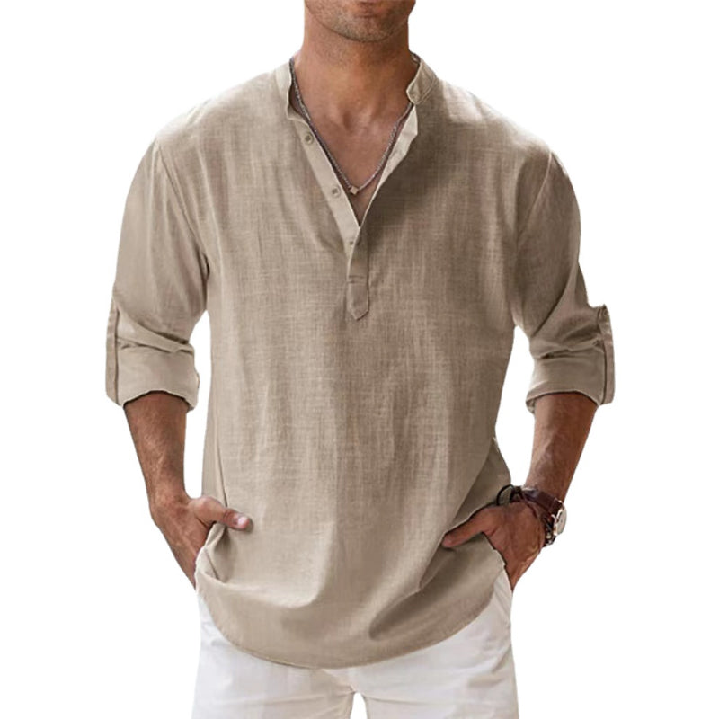 Men's Henley Shirt - Lightweight Summer Shirt for Comfort