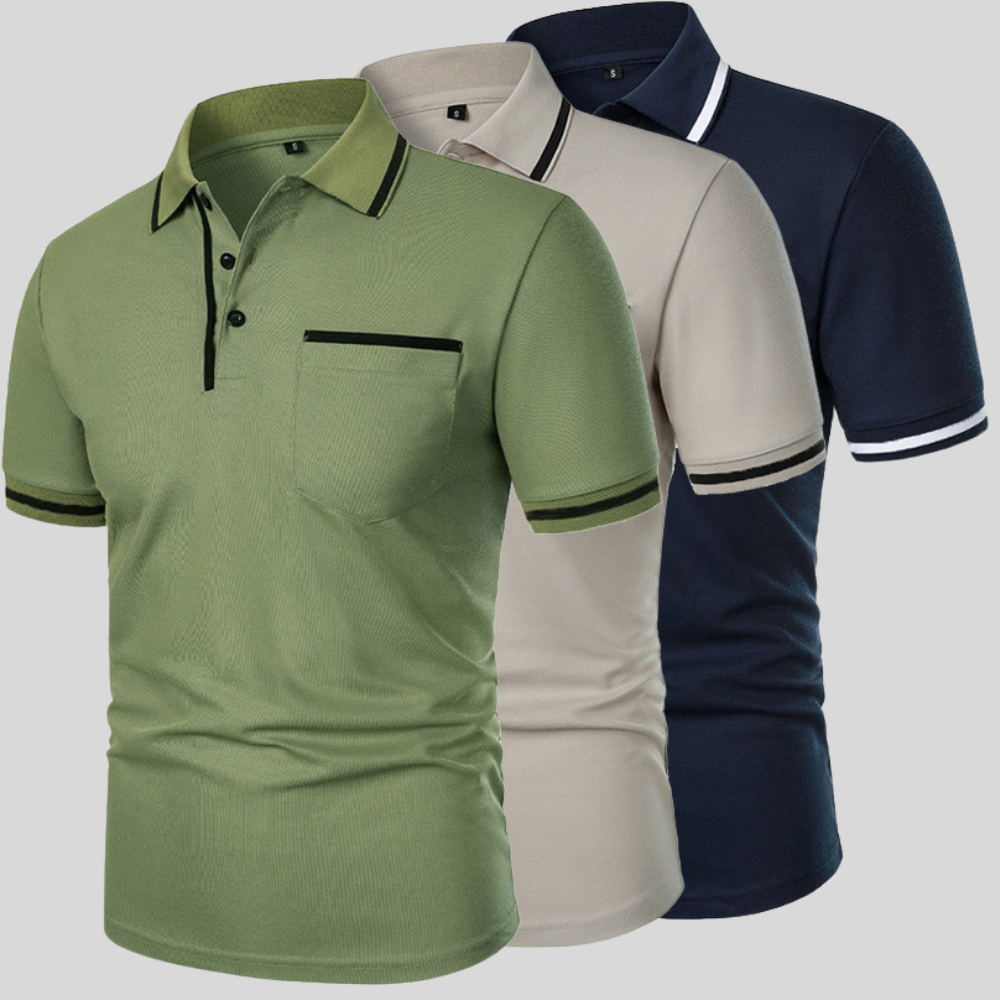 Men's Polo with Short Sleeves and Pocket
