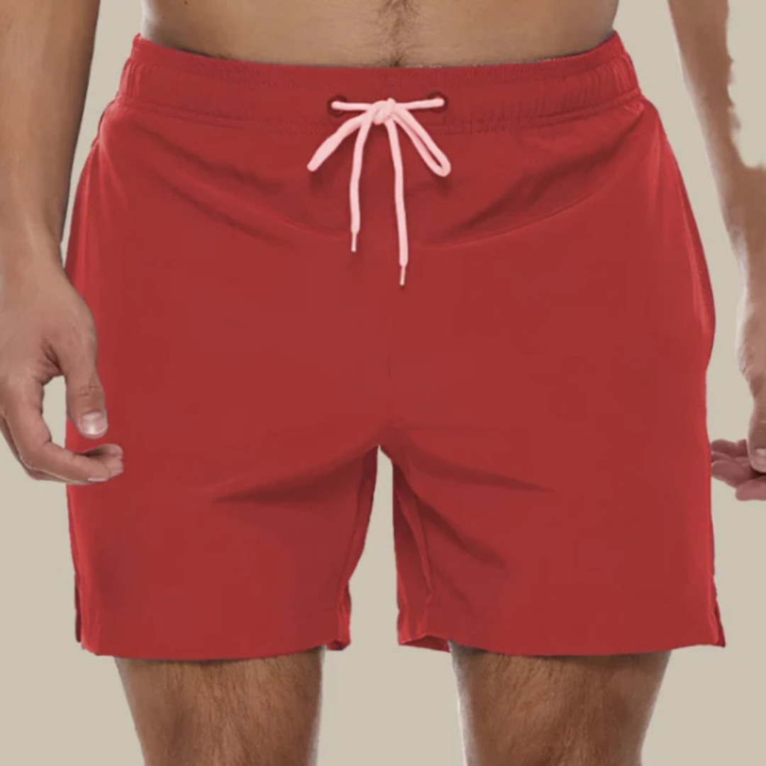 Men's Quick-Drying Swim Shorts with Adjustable Waist