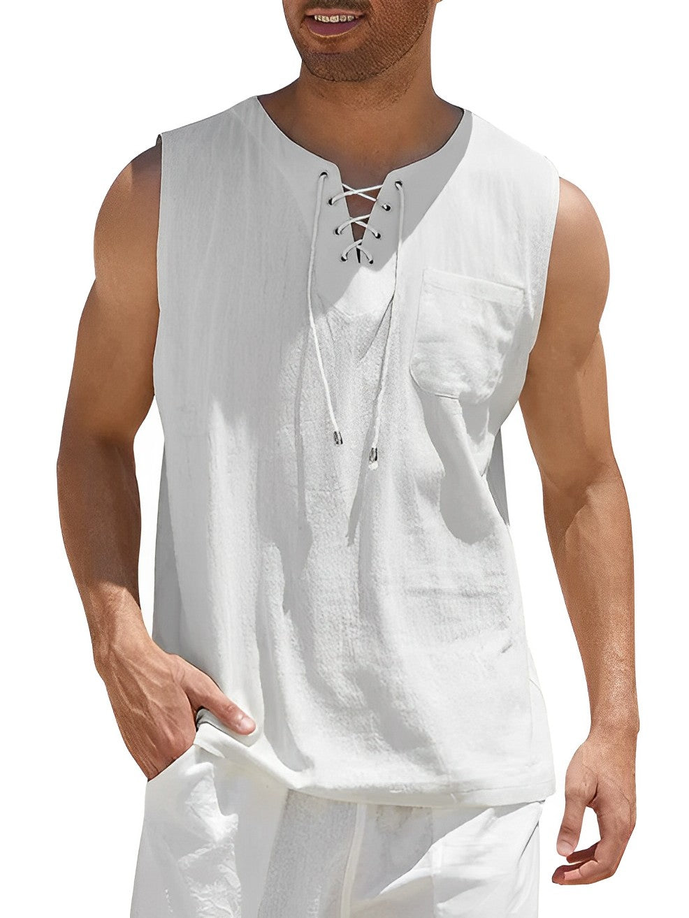 Men's Tank Top | Airy Summer Comfort & Stylish V-Neck