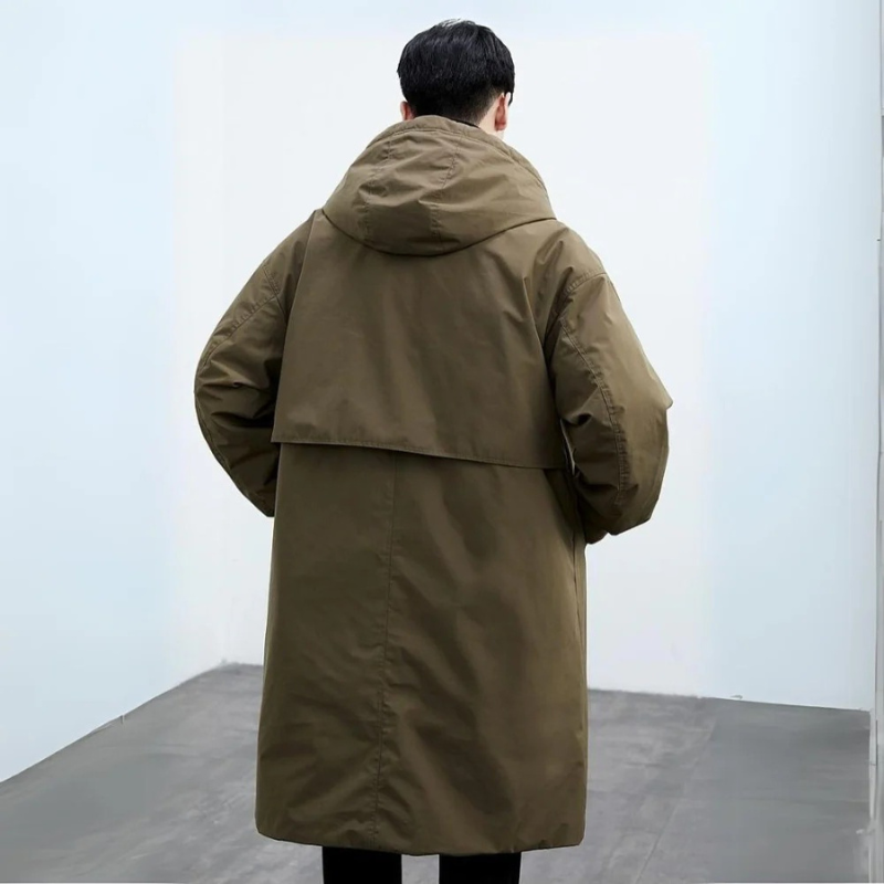 Men's Waterproof Trench Coat Puffer Jacket
