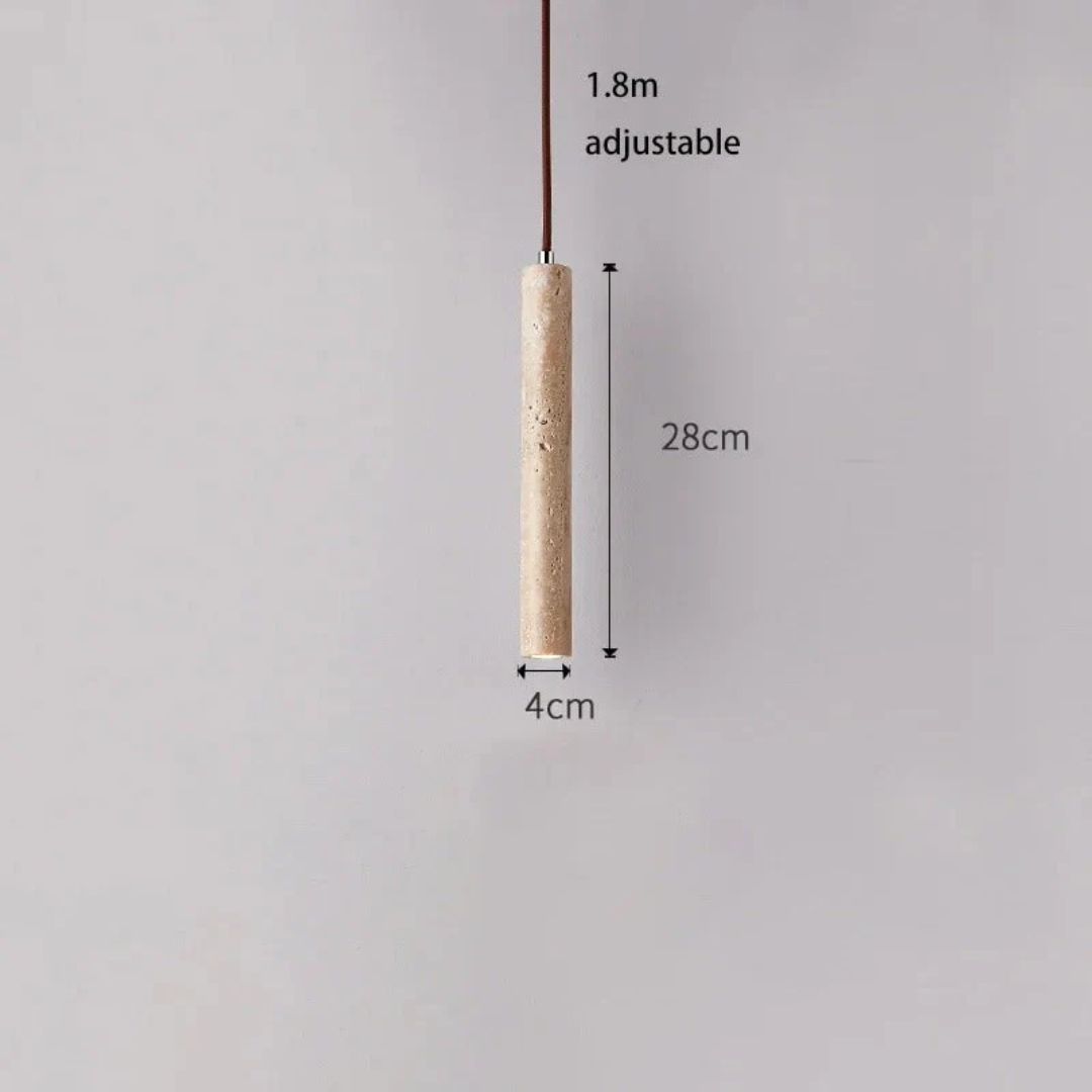 Minimalist Travertine Wabi-Sabi Style LED Chandelier