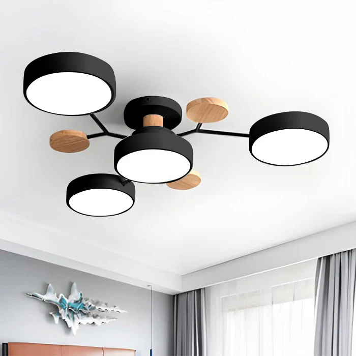 Modern Halo LED Semi-Flush Ceiling Light for Stylish Spaces