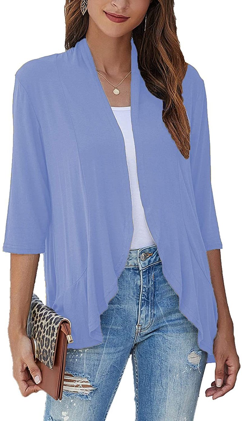 Open Front Draped Cardigan