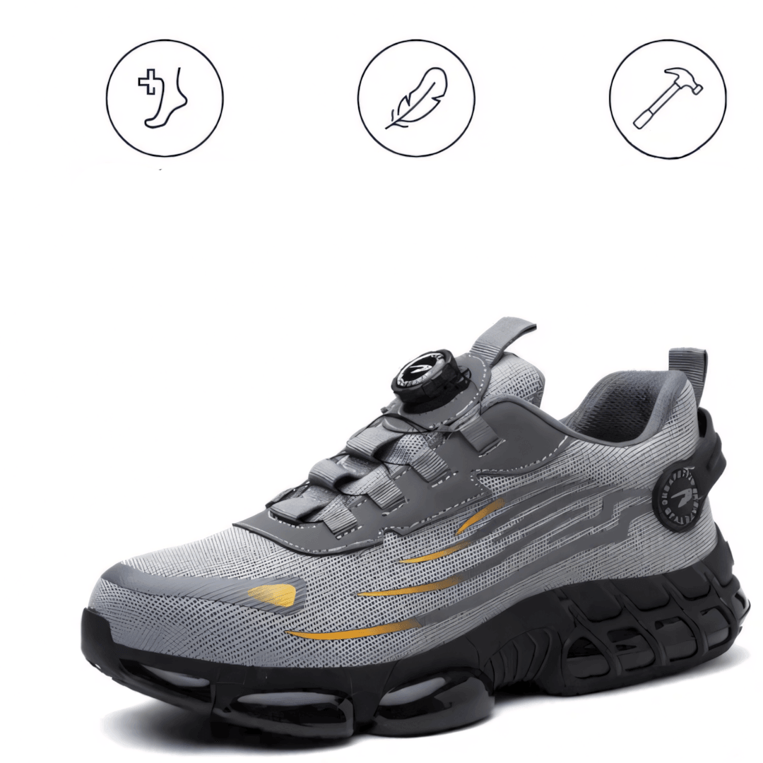 Orthopedic Safety Work Shoes with Steel Toe & Memory Foam