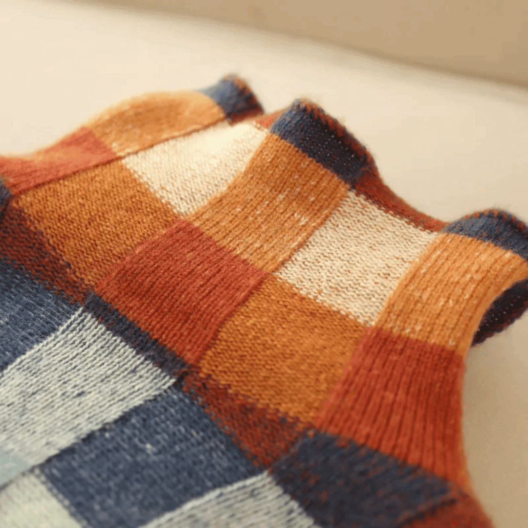 Patchwork Turtleneck Sweater