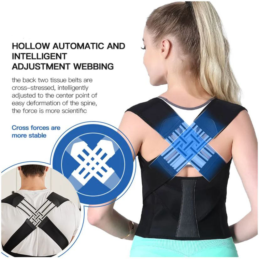 Posture Correction Belt | Immediate Back & Shoulder Support | Black