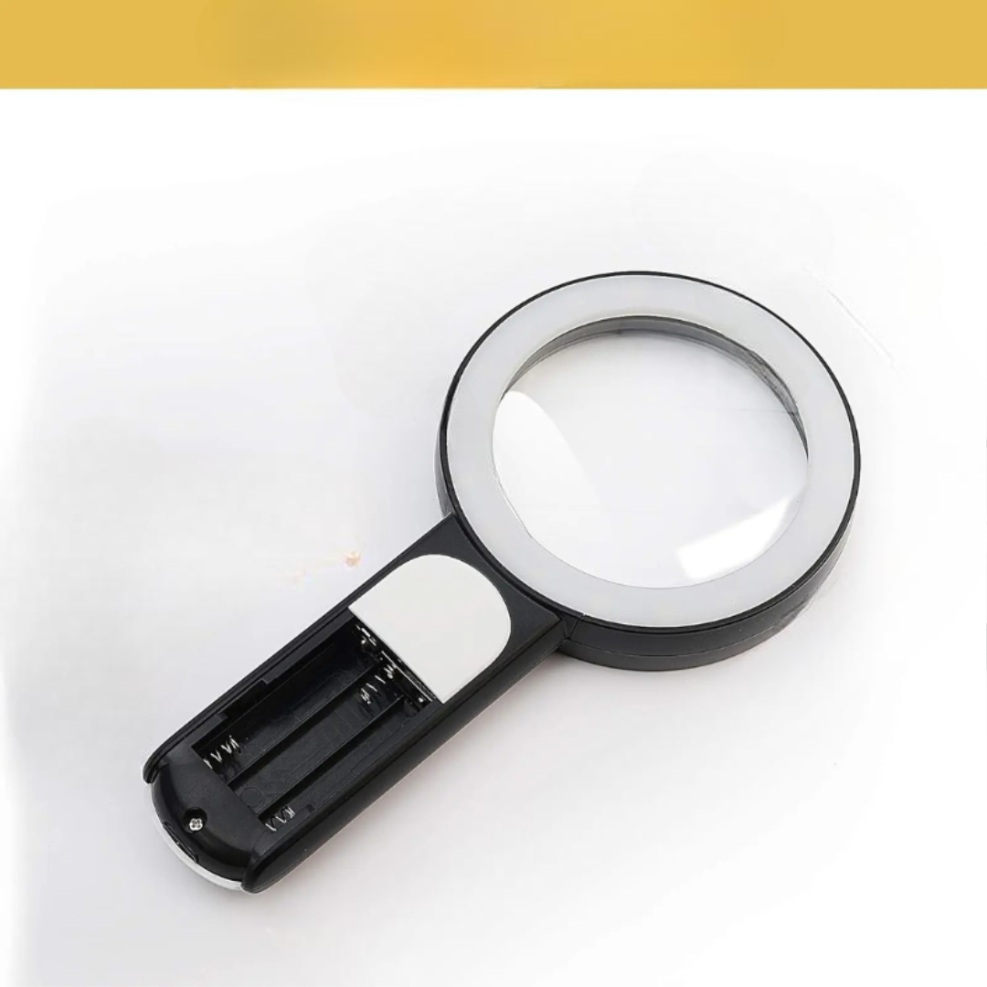 Professional Magnifying Glass with LED Light – Ergonomic Optical Tool for Enthusiasts and Seniors – Perfect for Stylish Relaxation with Favorite Reading or Hobby