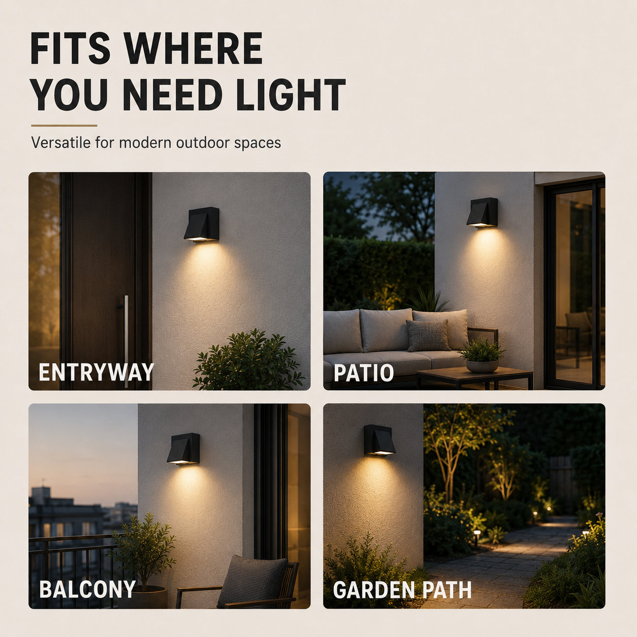 Sconce IP65-Rated Outdoor Wall Light