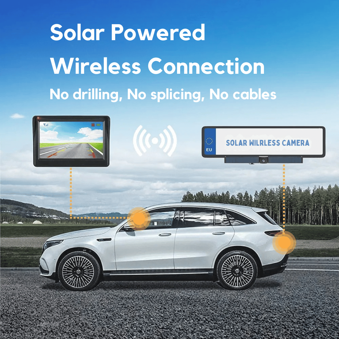 Solar-Powered HD Rearview Camera - Wireless - IP67