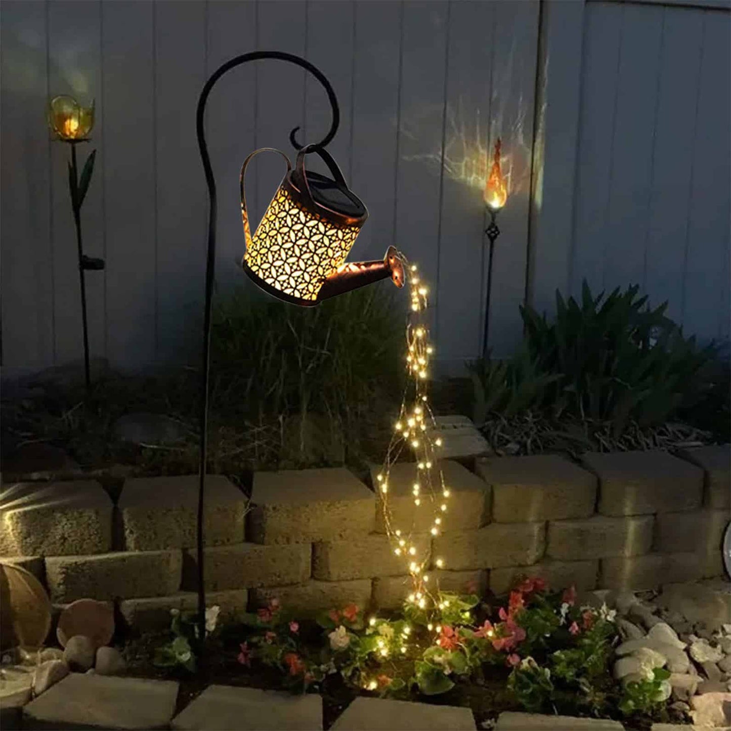 Solar Powered Watering Can LED Light for the Garden