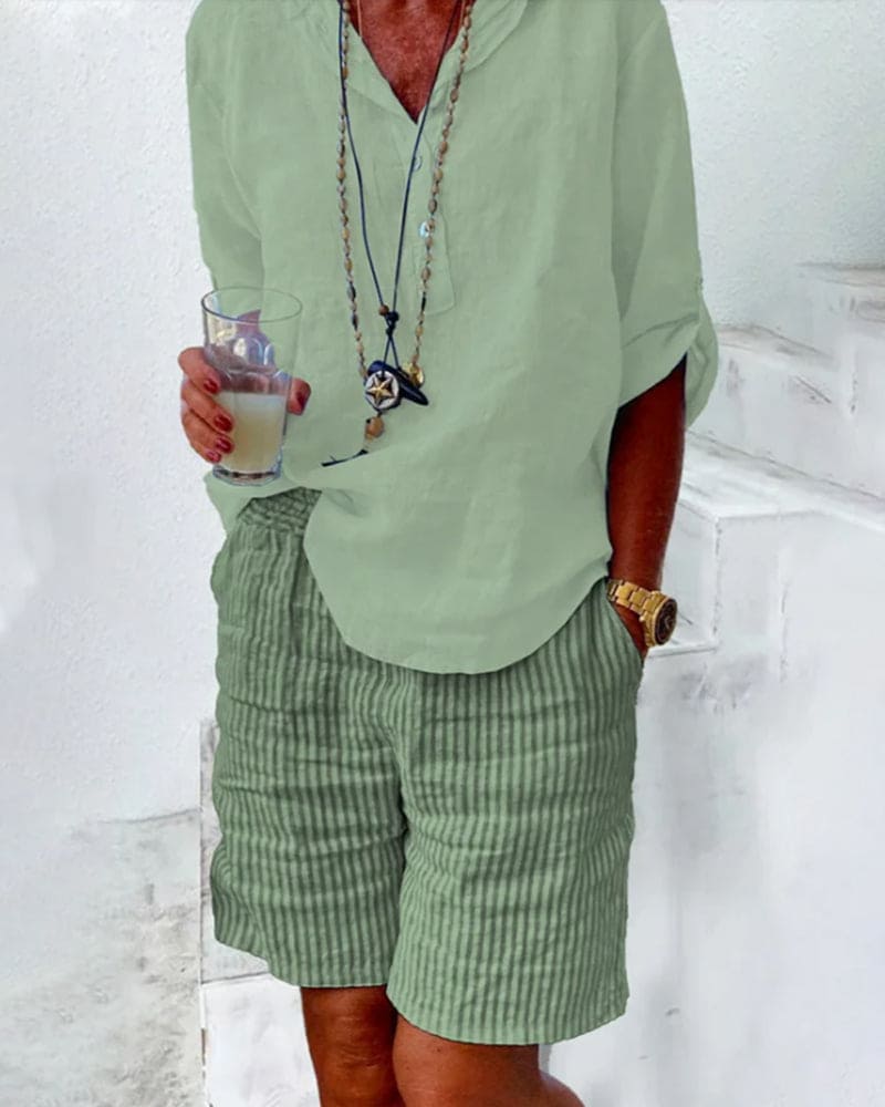 Striped Airy Women's Shorts - Mix