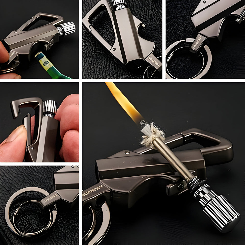 Survival Waterproof Flint Fire Starter Keychain